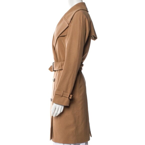 Burberry Wool Trench Coat M - Picture 3 of 5